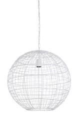 HANING LAMP BALL WOVEN WIRE WHITE 